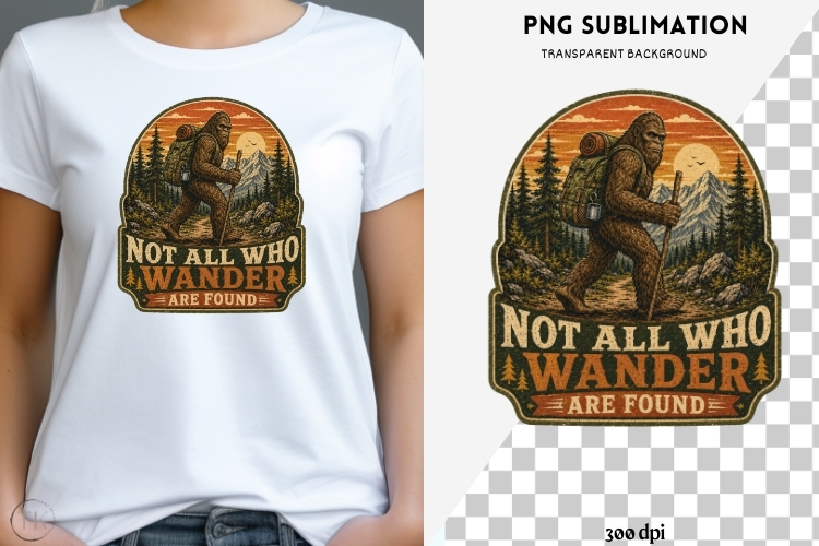 Big foot png design for T-shirts