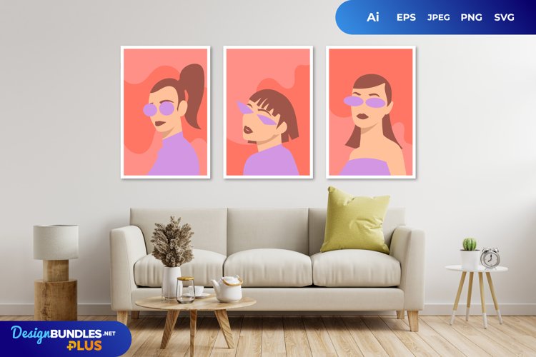 Hand Drawn Woman Portrait SVG File