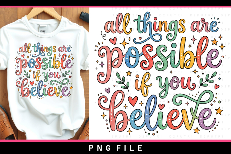 All things are possible if you believe, Motivational quotes