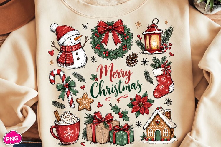 Merry Christmas PNG, Christmas Sublimation, Funny Christmas example image 1