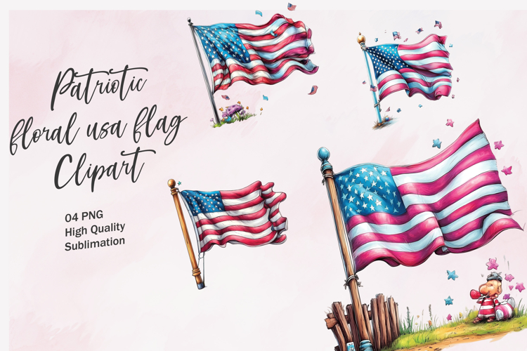 Usa Flag Clipart Image 6