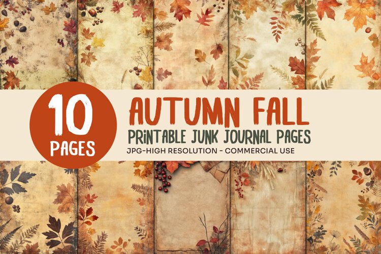 Botanical Autumn Junk Journal Pages example image 1