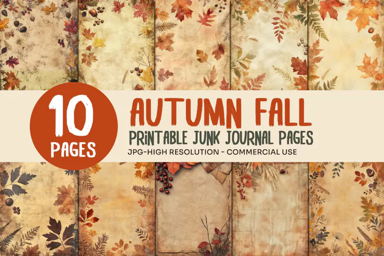Botanical Autumn Junk Journal Pages