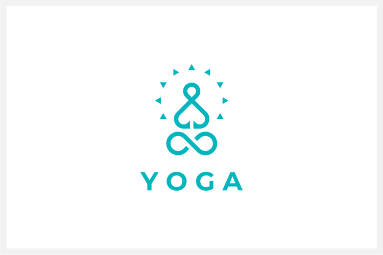 Yoga Meditation Logo Design Vector Template
