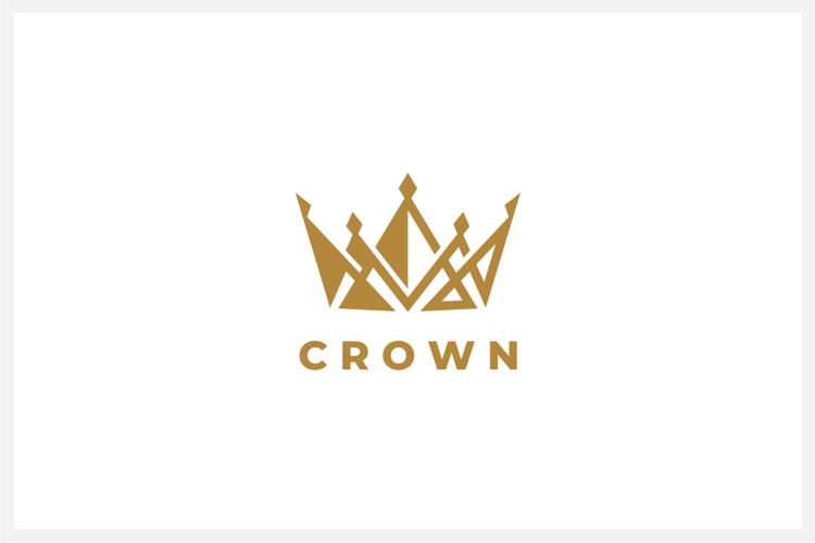 Abstract Crown Logo Design Vector Template