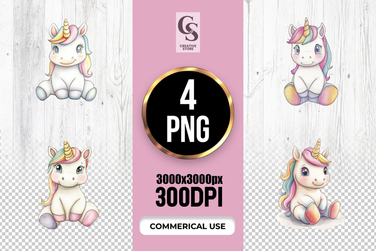 Colorful Unicorn Clipart