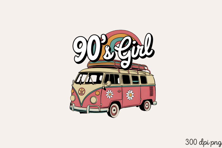 90s Girl PNG, Girl Power sublimation PNG