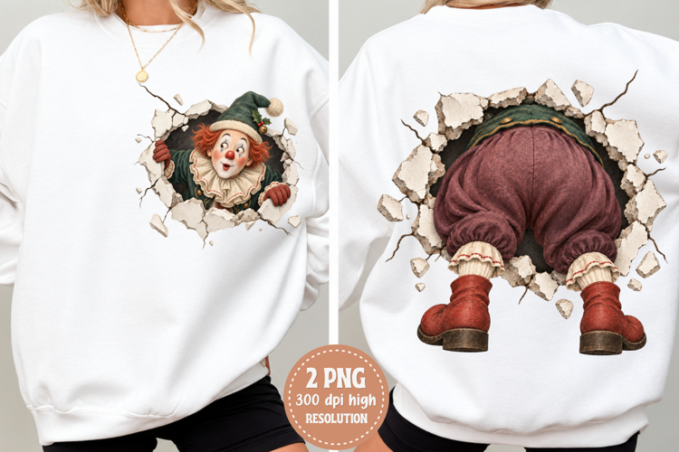 Christmas Gingerbread Front Back PNG