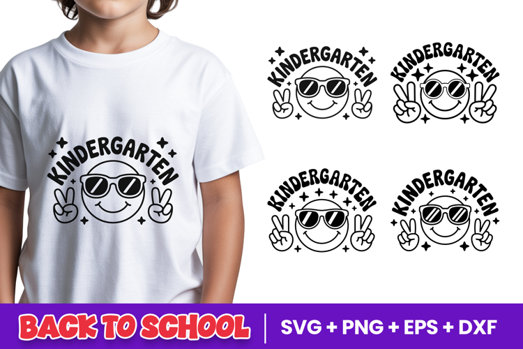 Kindergarten Smiley Face SVG PNG