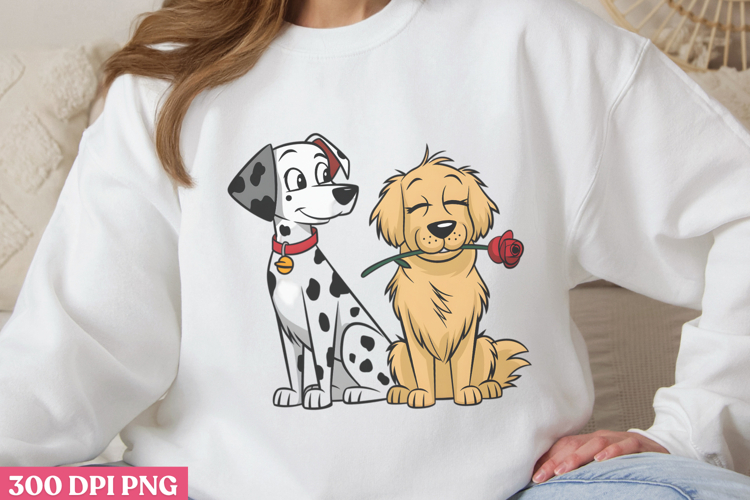 Valentine Dog Sublimation PNG