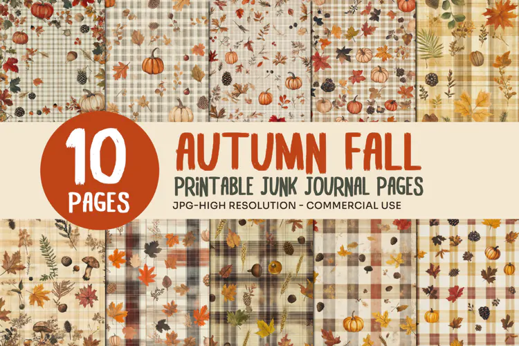 Vintage Autumn Junk Journal Pages