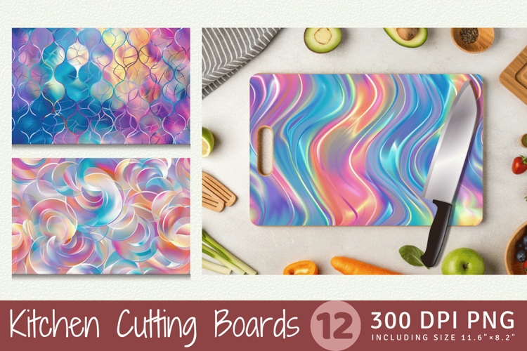 Iridescent Cutting Boards sublimation Design