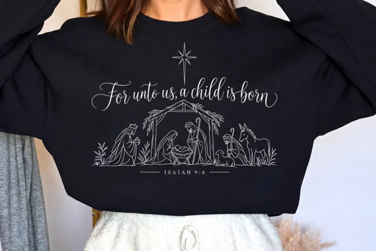 Heaven Touched Earth Nativity Christmas PNG, Christian Nativ