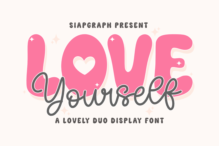 Love Yourself - Cute Valentine Duo Font