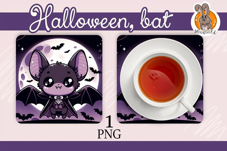Halloween, bat, hot plate