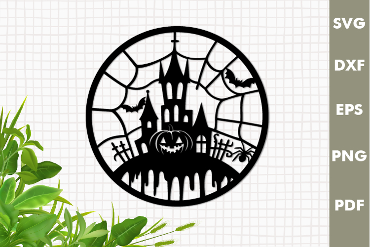 Halloween svg | Pumpkins, bats, castle clipart|Spooky vibes