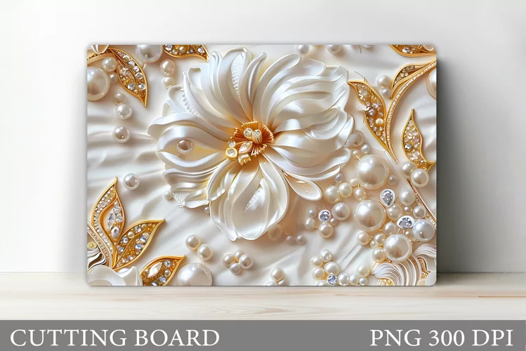 3D Flowers Cutting Board. Floral Cutting Board Design