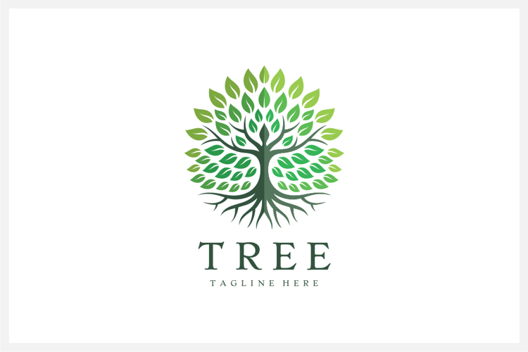 Tree Logo Design Vector Illustration