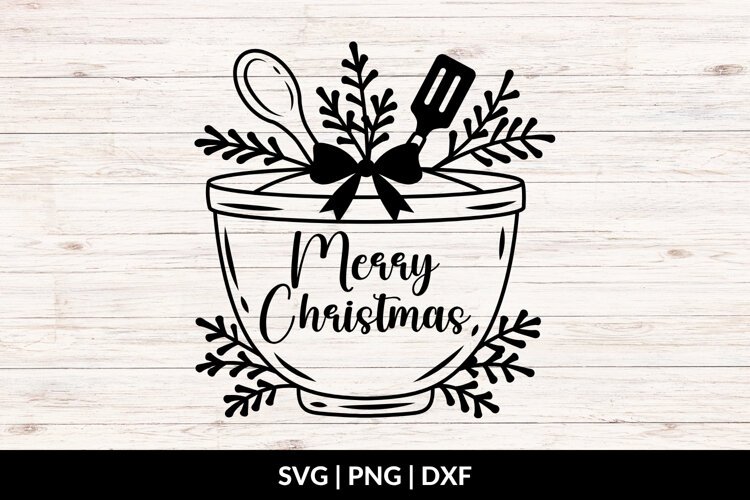 Christmas Kitchen SVG, Merry Christmas Kitchen Cut File example image 1