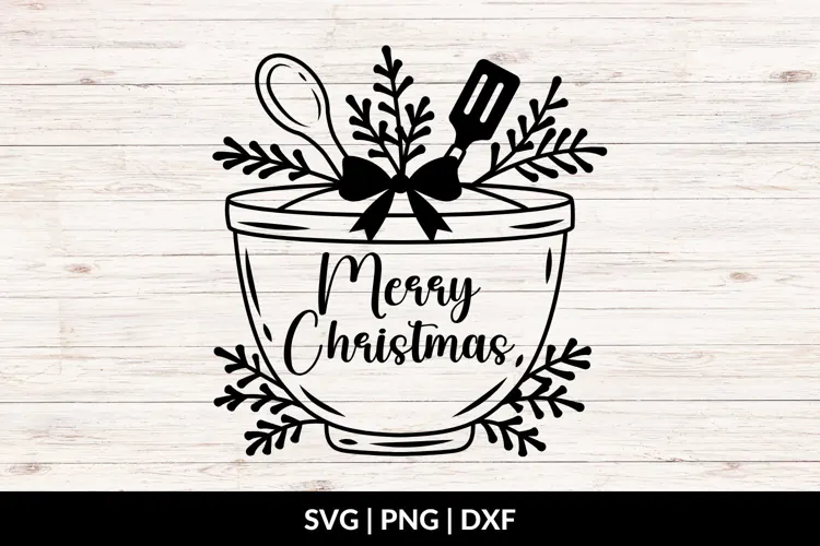 Christmas Kitchen SVG, Merry Christmas Kitchen Cut File