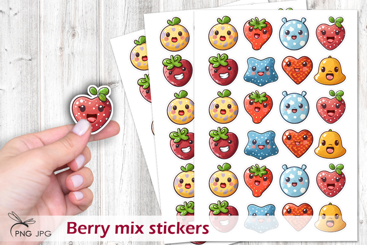 Berry mix stickers