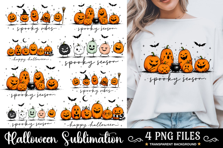Trending Halloween PNG, Spooky Season PNG, Cute Pumpkin PNG