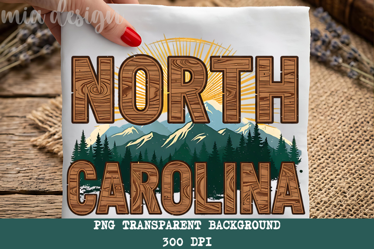 North Carolina State PNG, Blue Ridge Mountains Sublimation