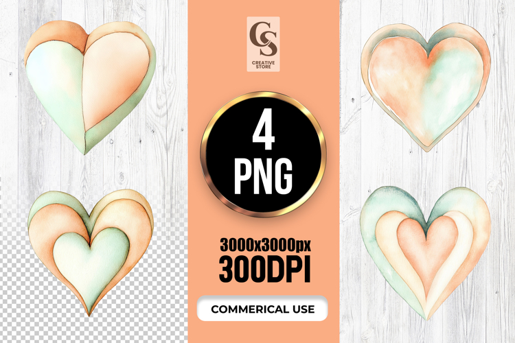 Watercolor Heart Clipart Image 12