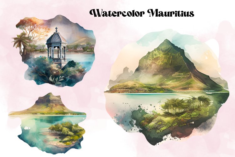 Watercolor Mauritius example image 1