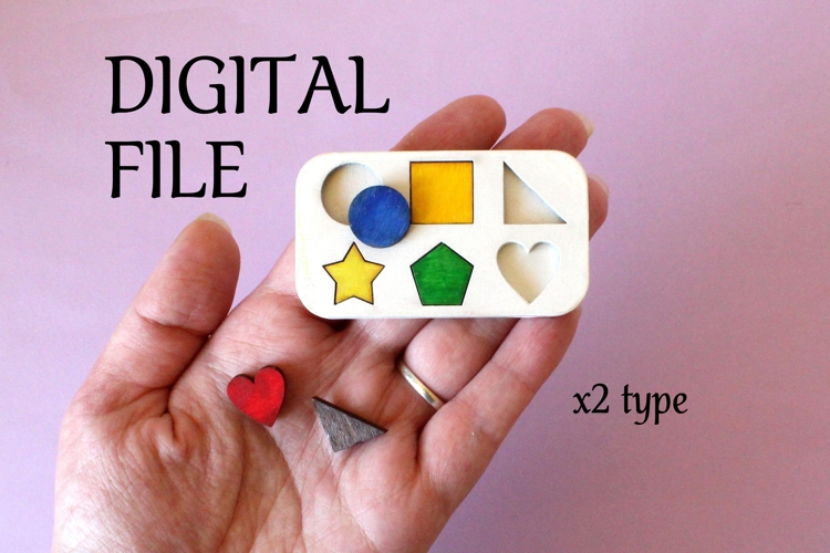 Miniature dollhouse wooden puzzle game digital download shap