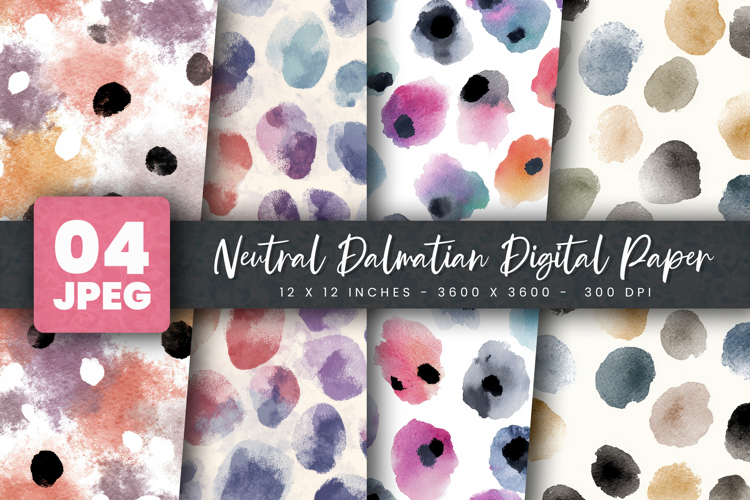 Neutral Dalmatian Digital Paper