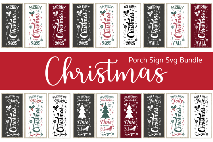 Christmas Porch Sign Svg Bundle