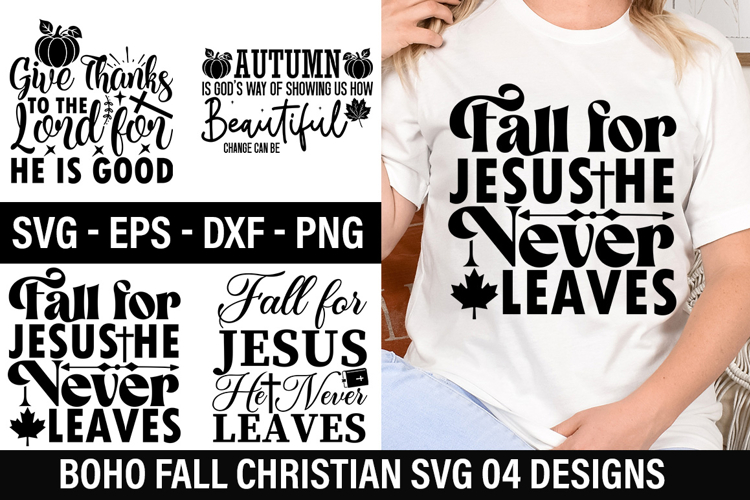 Boho Fall Christian SVG Design - Give Thanks to the Lord for