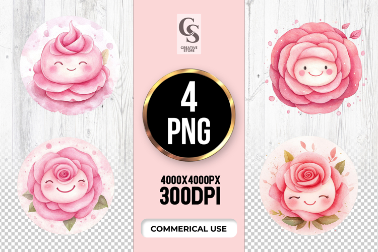 Pink Rose Clipart Image 3