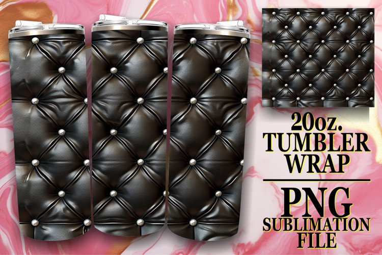 Quilted 3D Pattern Tumbler Wrap Sublimation example image 1