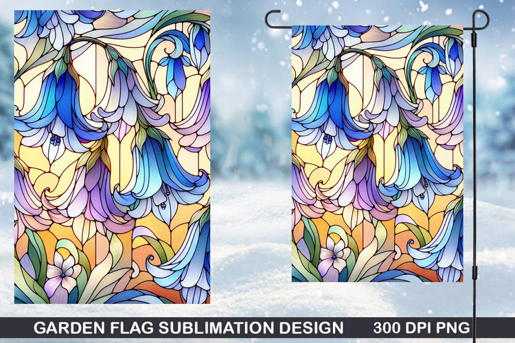 Flowers Garden Flag Sublimation| Spring Garden Flag PNG