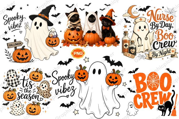 Funny Halloween PNG, Spooky Season PNG, Cute Pumpkin PNG