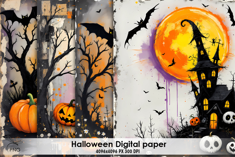 Halloween digital paper