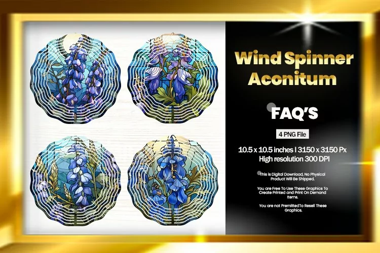 Aconitum Wind Spinner Sublimation - 04 Variations