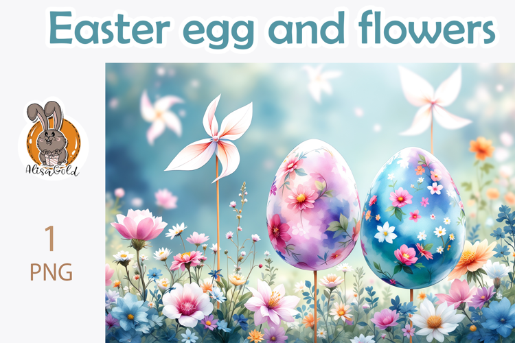 Easter eggs, flower, pattern