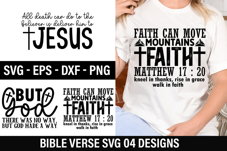 Bible Verse SVG Design - Faith can move mountains faith mat