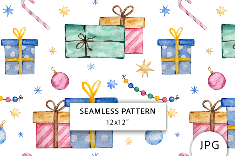 Christmas Seamless Pattern, Digital Paper