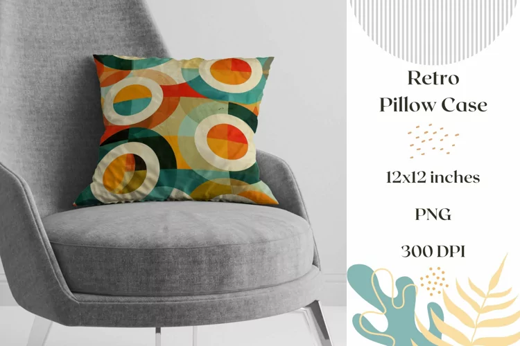 Retro Pillow Case Sublimation, Retro Sublimation Design