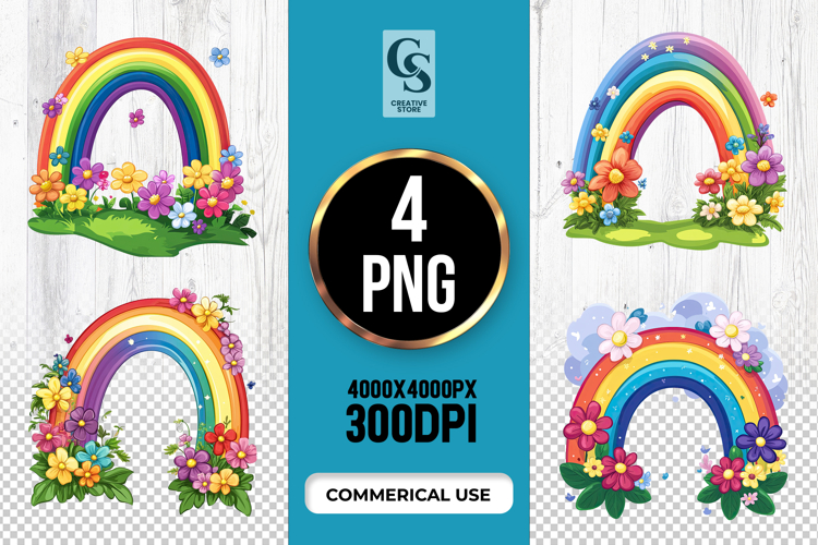 Cute Rainbow Clipart Image 15