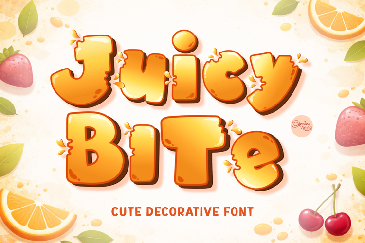 Juicy Bite - Cute Playful Decorative Font