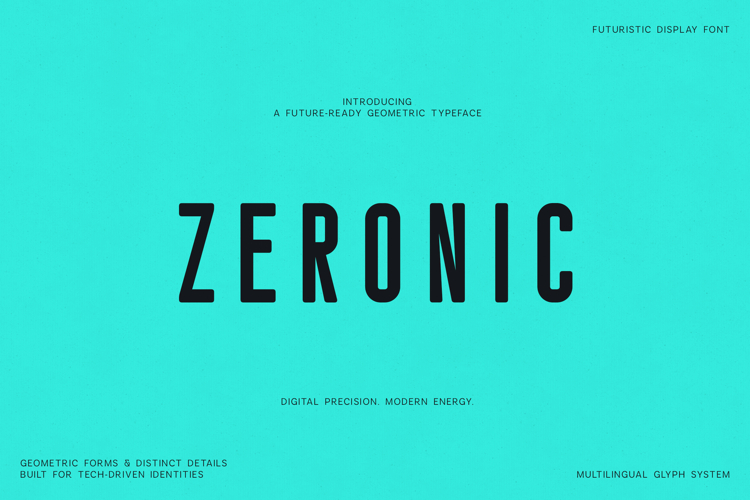 Zeronic Futuristic Display Font