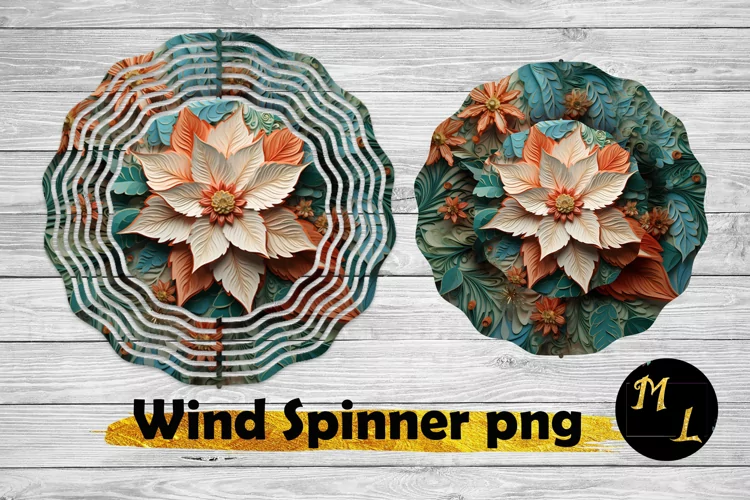 Poinsettia wind spinner design,Christmas Wind Spinner