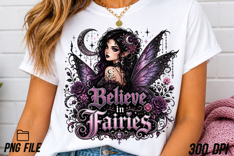 Believe in Fairies Gothic Fairy PNG