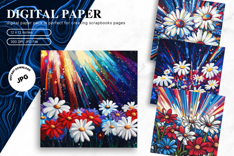 Patriotic Flower Background USA Flower 4of July Wallpaper_6
