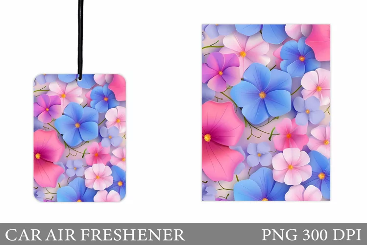 3D Flowers Car Air Freshener. Car Air Freshener Design
